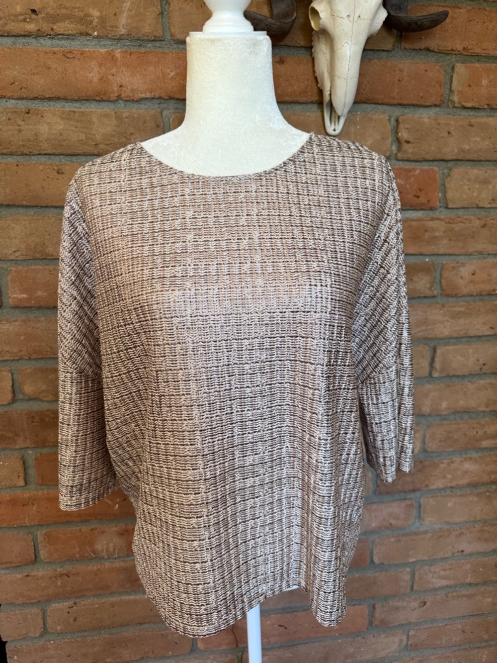 Zara Women’s Textured Knit Boxy Top